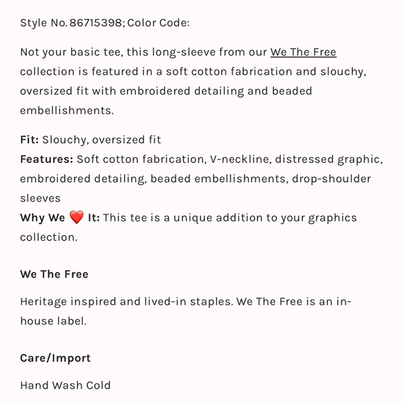 NWOT Free People We the Free Halftime Tee - Picture 5 of 7